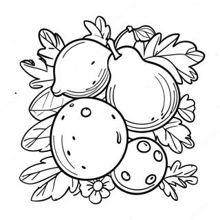 Colorful Tu Bishvat Fruits Coloring Page 14832-12149