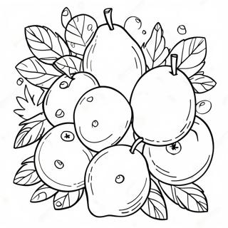 Colorful Tu Bishvat Fruits Coloring Page 14832-12150