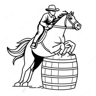 Barrel Racing Coloring Pages