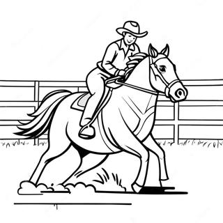 Exciting Barrel Racing Scene Coloring Page 14842-12159