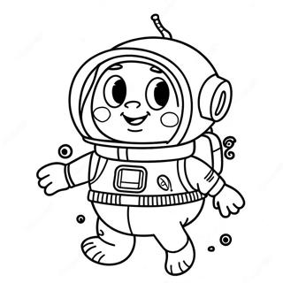 Sandy Cheeks In Her Diving Suit Coloring Page 14872-12184