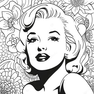 Marilyn Monroe Classic Portrait Coloring Page 14881-12186