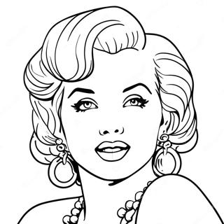 Marilyn Monroe Classic Portrait Coloring Page 14881-12187