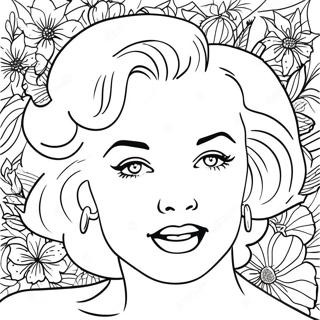 Marilyn Monroe Classic Portrait Coloring Page 14881-12188