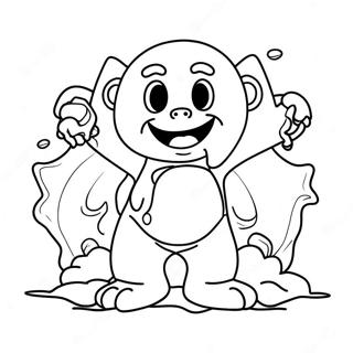 Nightmare Huggy Wuggy Coloring Page 14891-12194