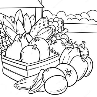 Farmers Market Coloring Pages