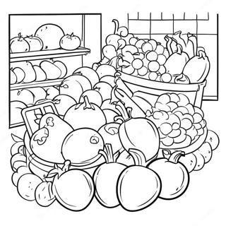 Farmers Market Fresh Produce Coloring Page 14901-12202