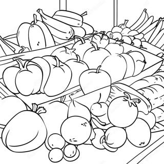 Farmers Market Fresh Produce Coloring Page 14901-12204