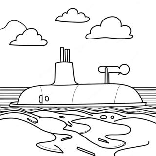 Submarine Coloring Page 14921-12214