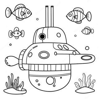 Submarine Coloring Page 14921-12215