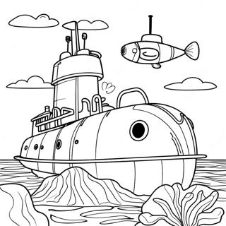 Submarine Coloring Page 14921-12216