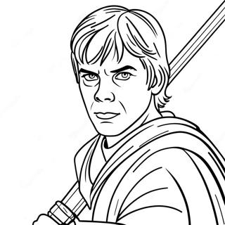 Luke Skywalker With Lightsaber Coloring Page 14942-12238