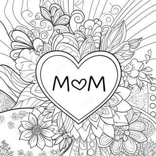 Heart Mom Coloring Pages