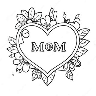 Heart Mom Coloring Page 14951-12243