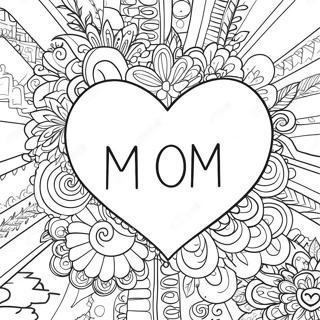 Heart Mom Coloring Page 14951-12244