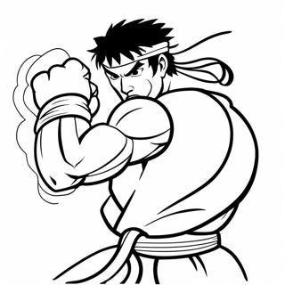 Ryu In Action Coloring Page 14962-12255