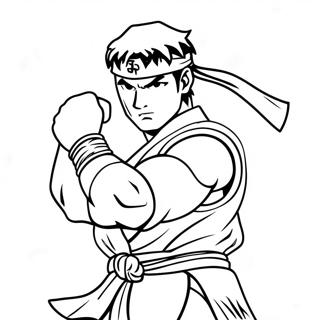 Ryu In Action Coloring Page 14962-12256