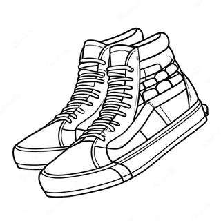 Vans Classic Checkerboard Shoes Coloring Page 14971-12262