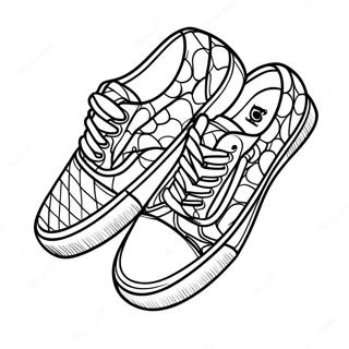 Vans Classic Checkerboard Shoes Coloring Page 14971-12263