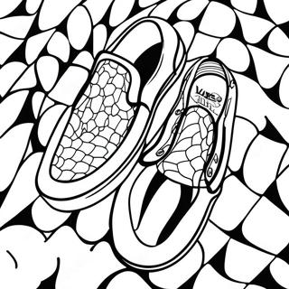 Vans Classic Checkerboard Shoes Coloring Page 14971-12264