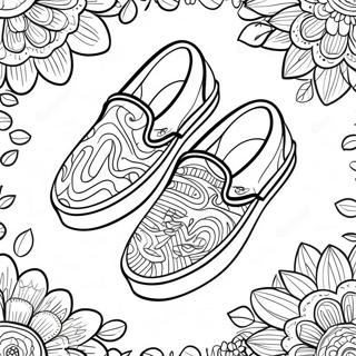 Vans Slip On Shoes With Fun Patterns Coloring Page 14972-12260