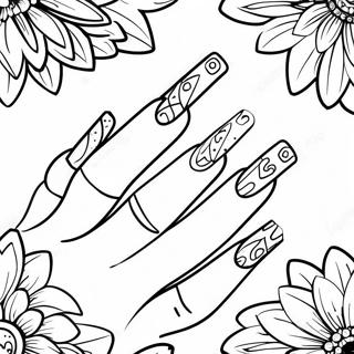 Nails Coloring Pages