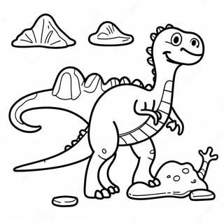 Dinosaur Fossil Coloring Page 15002-12285