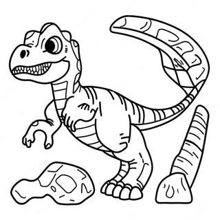 Dinosaur Fossil Coloring Page 15002-12286