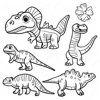 Dinosaur Fossil Coloring Page 15002-12287