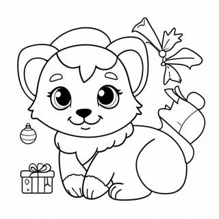 Christmas Animals Coloring Pages