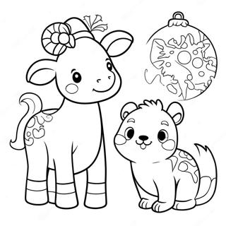 Christmas Animals Coloring Page 15011-12292