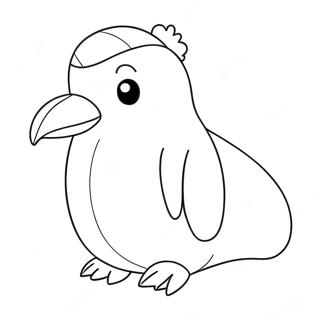 Cute Christmas Penguin Coloring Page 15012-12300