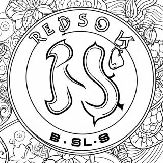 Red Sox Logo Coloring Page 15061-12336