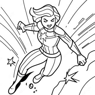 Captain Marvel In Action Coloring Page 15072-12341