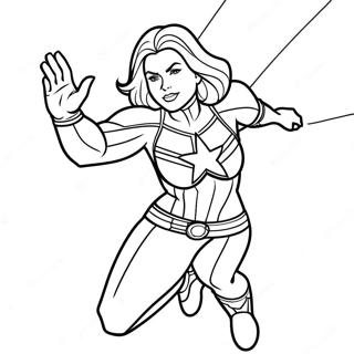 Captain Marvel In Action Coloring Page 15072-12342