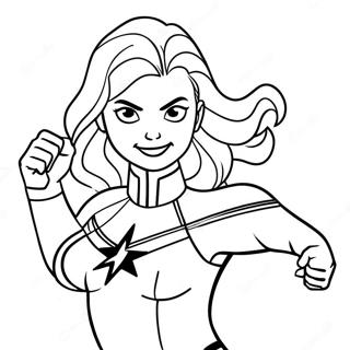 Captain Marvel In Action Coloring Page 15072-12343