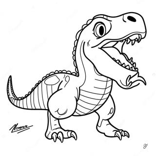 Fierce Indoraptor Roaring Coloring Page 15102-12366