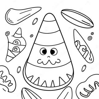 Candy Corn Halloween Coloring Page 15121-12382