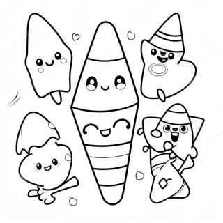 Candy Corn Coloring Pages