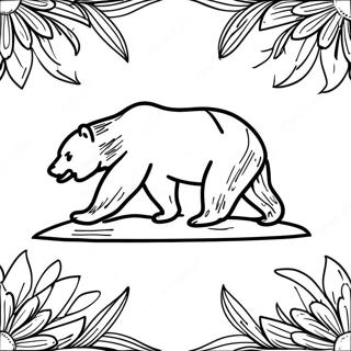 California Bear Flag Coloring Page 15132-12386