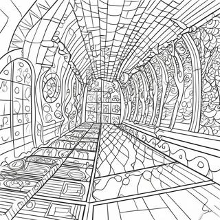 Colorful Mystery Grid Adventure Coloring Page 15152-12407