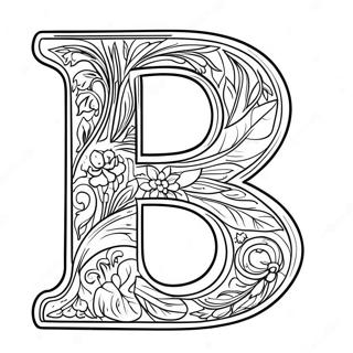 Colorful Letter B Coloring Page 15162-12412