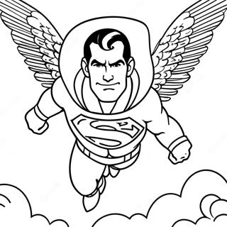 Shazam Flying Through The Sky Coloring Page 15172-12423