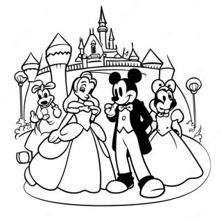 Magical Disneyland Characters Coloring Page 15182-12426