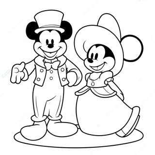 Magical Disneyland Characters Coloring Page 15182-12428