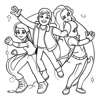 Victorious Characters In Action Coloring Page 15192-12434