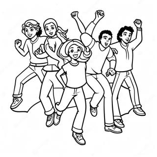 Victorious Characters In Action Coloring Page 15192-12435