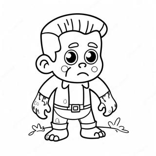 Cute Frankenstein Monster Coloring Page 1522-1325