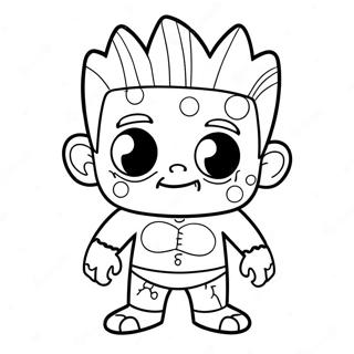 Cute Frankenstein Monster Coloring Page 1522-1328