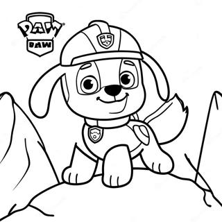 Chase From Paw Patrol Climbing Everest Coloring Page 15252-12486